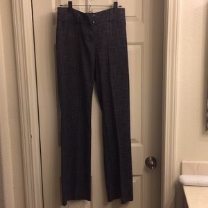 Navy blue and white dress pants